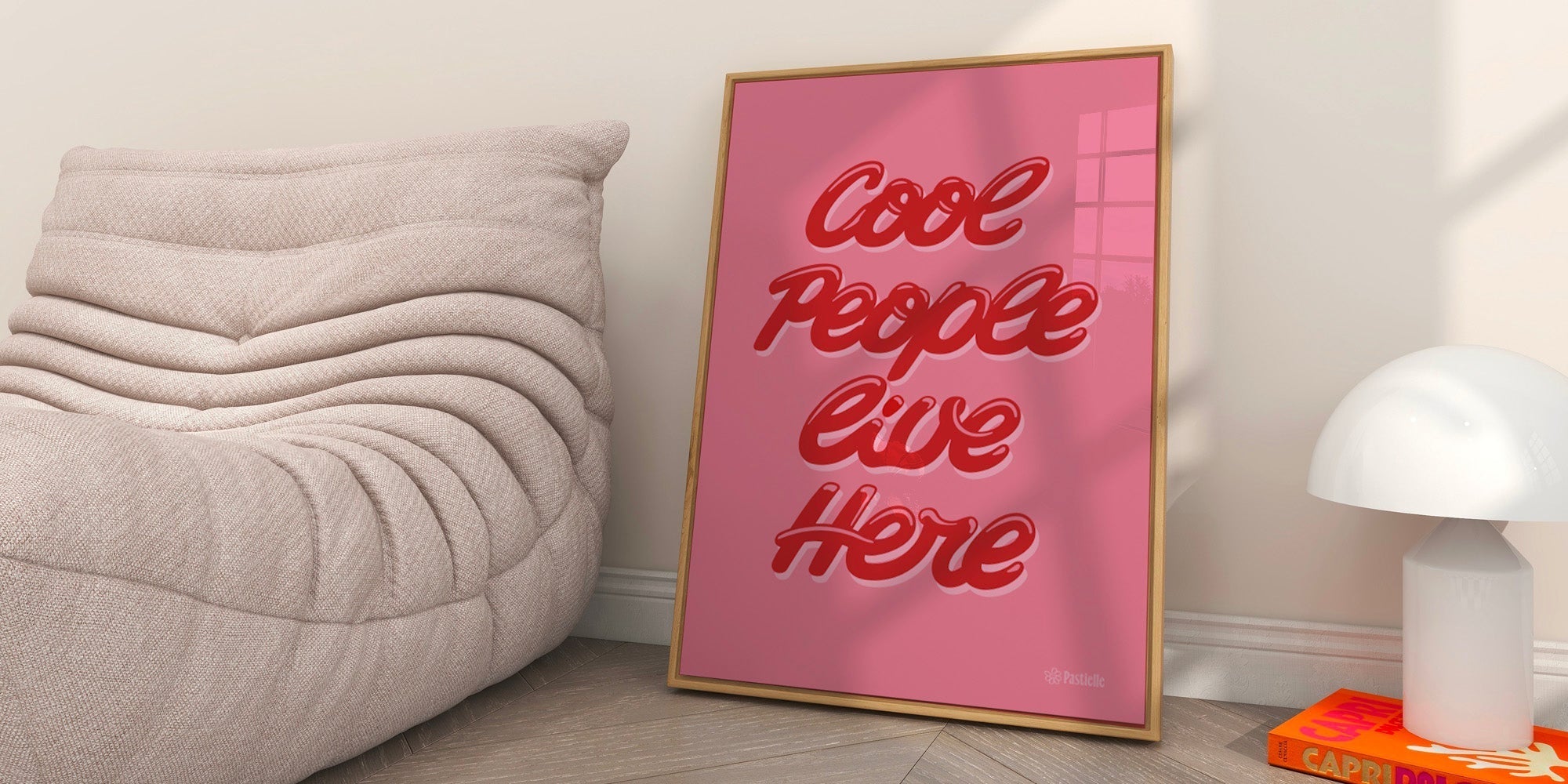 Make your space pop with an original poster for the living room 🛋️