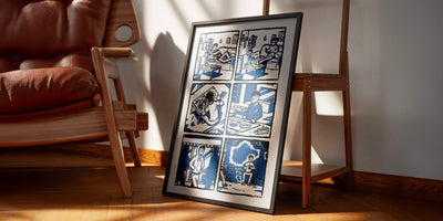 Add personality with a modern poster for bedroom